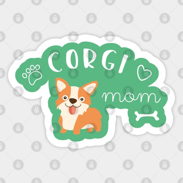 Corgi Mom Sticker by katelein